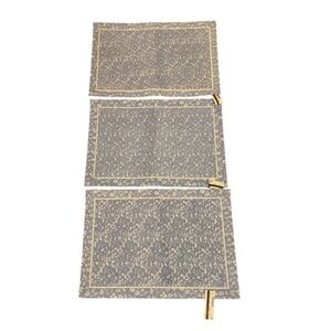 Vtg NWT Steketee's Floral Placemats Set 3 Blue Cream Cottage Core Grand Rapids